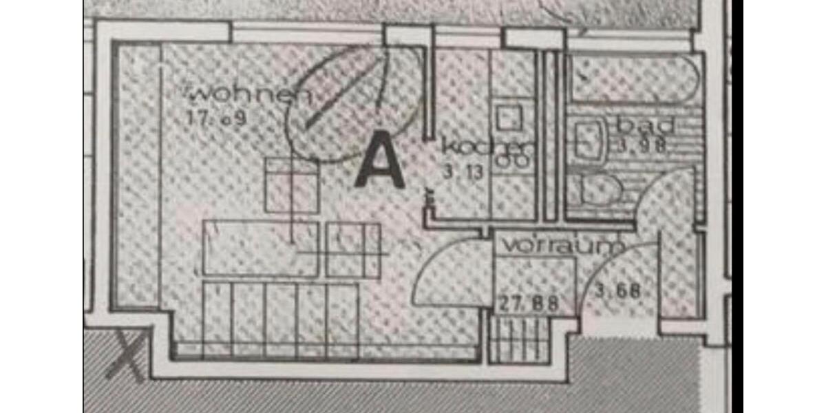 Etagenwohnung Passau Auerbach - 1 Zimmer, 28 m&sup2;, 500&euro; | Angebot:26689382