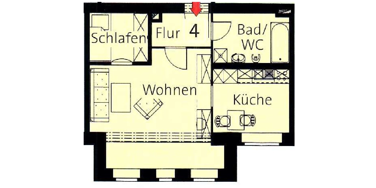 Ideal als erste Anlage! Kleine vermietete Wohnung mit Potential in Schloßchemnitz! - Etagenwohnung Chemnitz Altendorf | Angebot:26384680