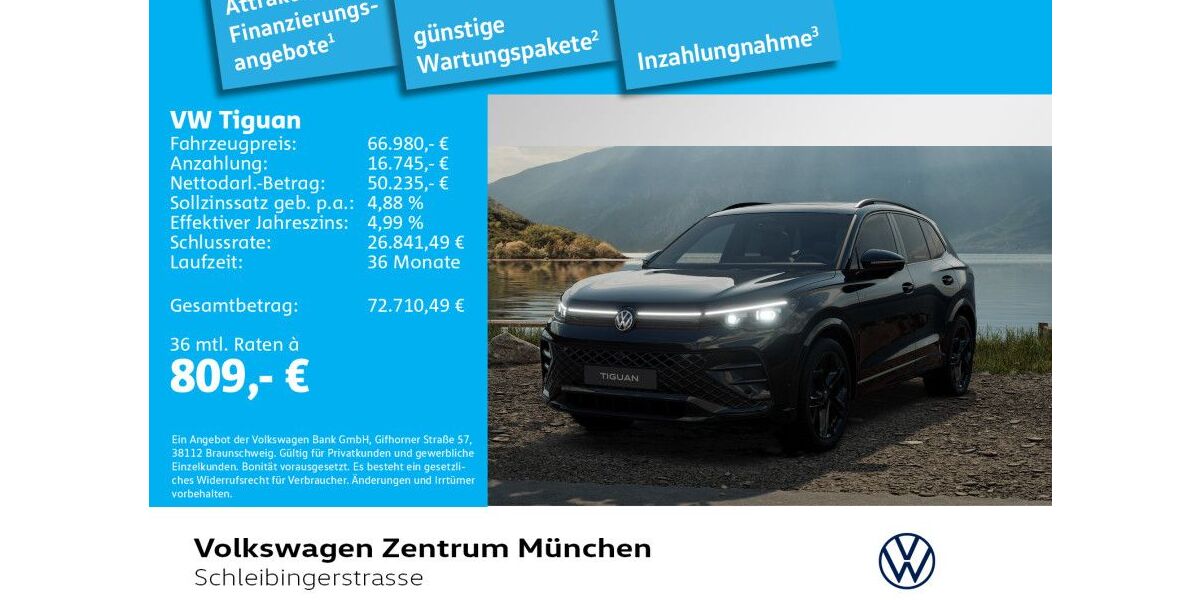 VW Tiguan 3.000 km 66.980 &euro; München 81669
