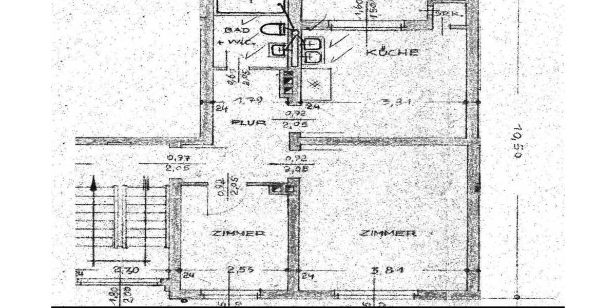 Etagenwohnung Essen Kupferdreh - 2 Zimmer, 61 m&sup2;, 554&euro; | Angebot:26841939
