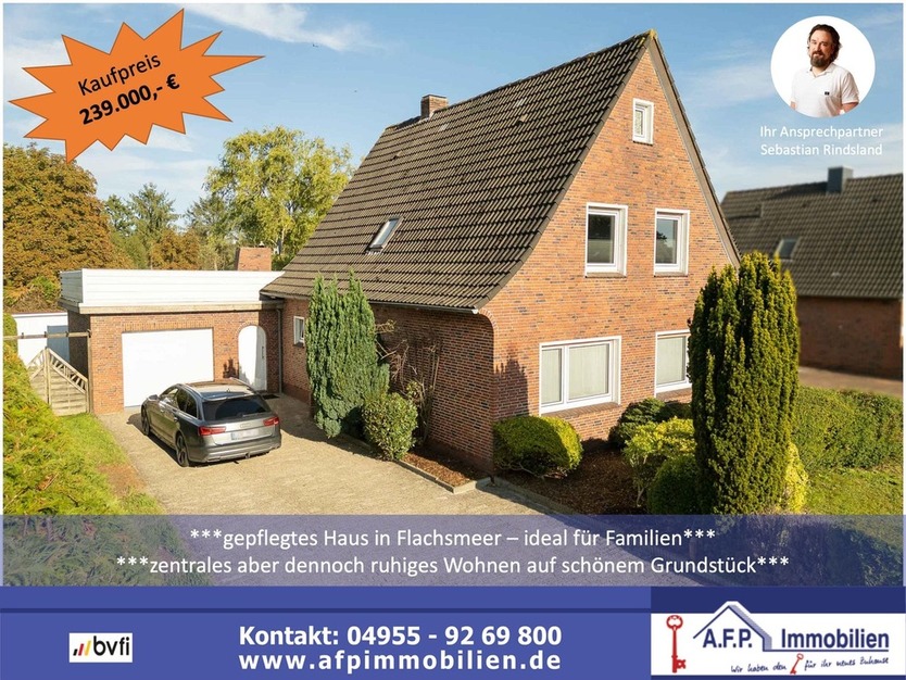 ***gepflegtes Einfamilienhaus in Flachsmeer - ideal für Familien*** zentrales aber dennoch ruhiges Wohnen mit Garten 4 zimmer