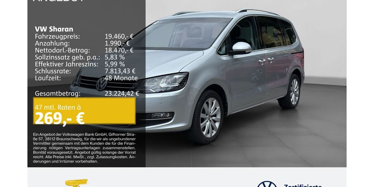 VW Sharan 106.923 km 16.780 € Plettenberg 58840
