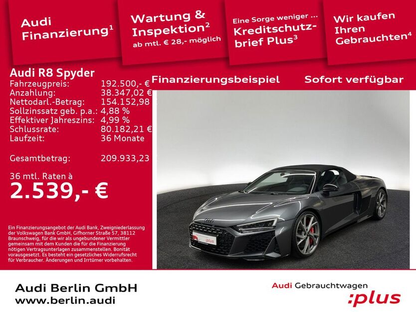 Audi R8 2.800 km 192.500 € Berlin 10587