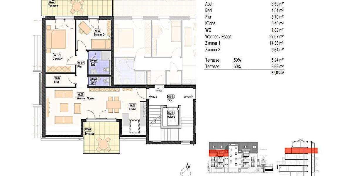 Etagenwohnung Nürtingen / Neckarhausen Neckarhausen - 3 Zimmer, 82 m&sup2;, 536.000&euro; | Angebot:24907224