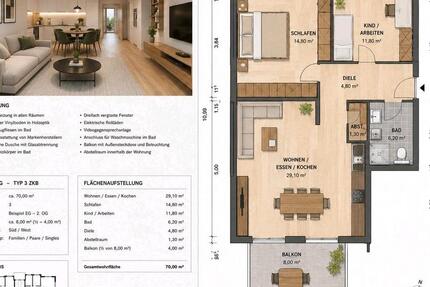 Wohnung Sinzig - 3 Zimmer, 70 m&sup2;, 319.000&euro; | Angebot:27297402