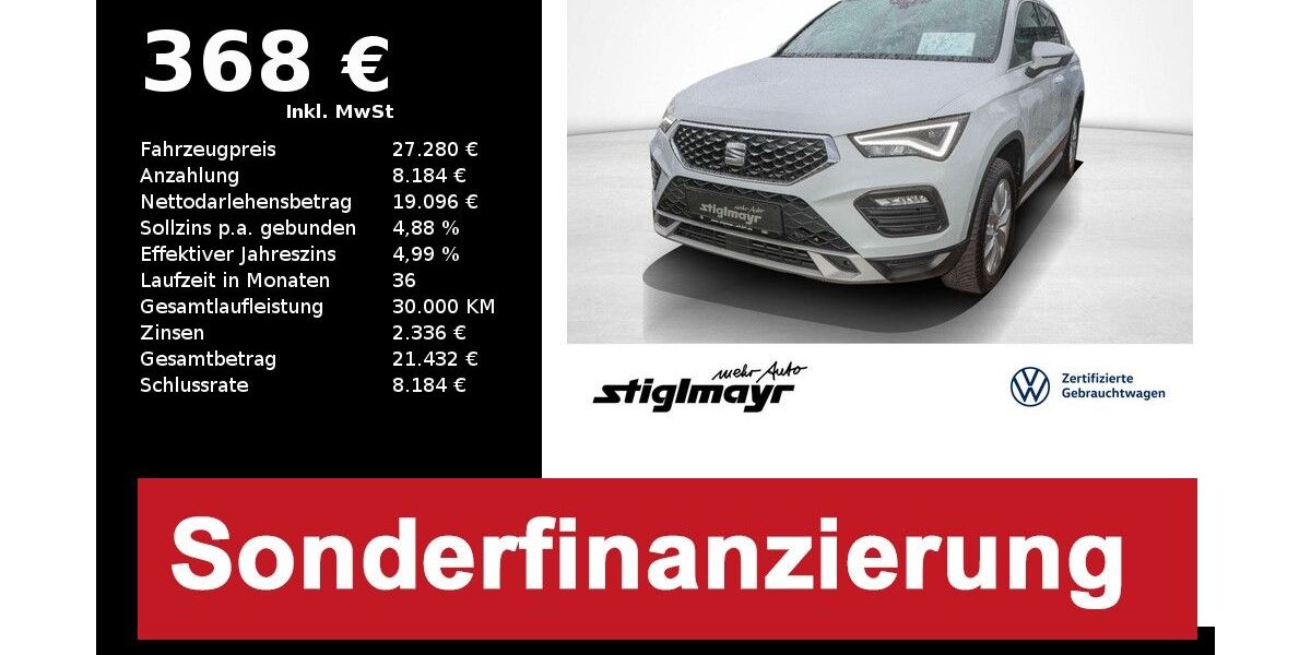 Seat Ateca 25.665 km 27.280 &euro; Pfaffenhofen/Ilm 85276