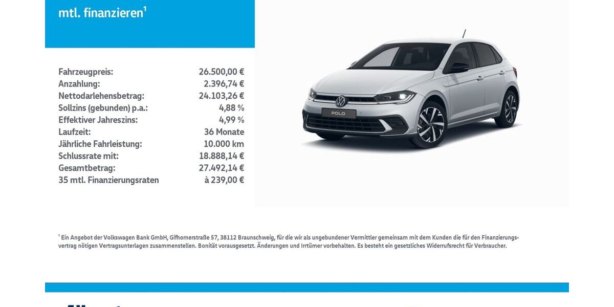 VW Polo 17.000 km 26.500 &euro; Mühlhausen/Thüringen 99974