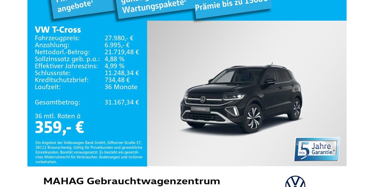 VW T-Cross 4.079 km 27.980 &euro; München 80935