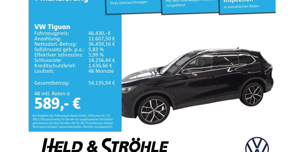 VW Tiguan 1.511 km 46.430 &euro; Neu-Ulm 89231