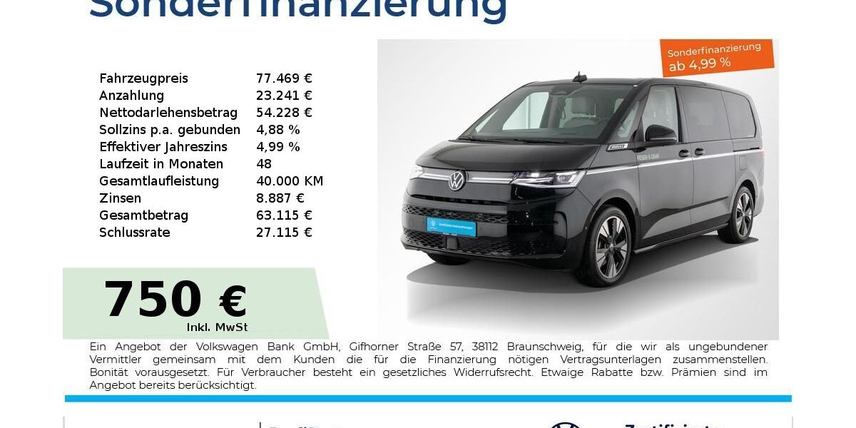 VW T7 Multivan 1.250 km 77.469 &euro; Nürnberg 90441