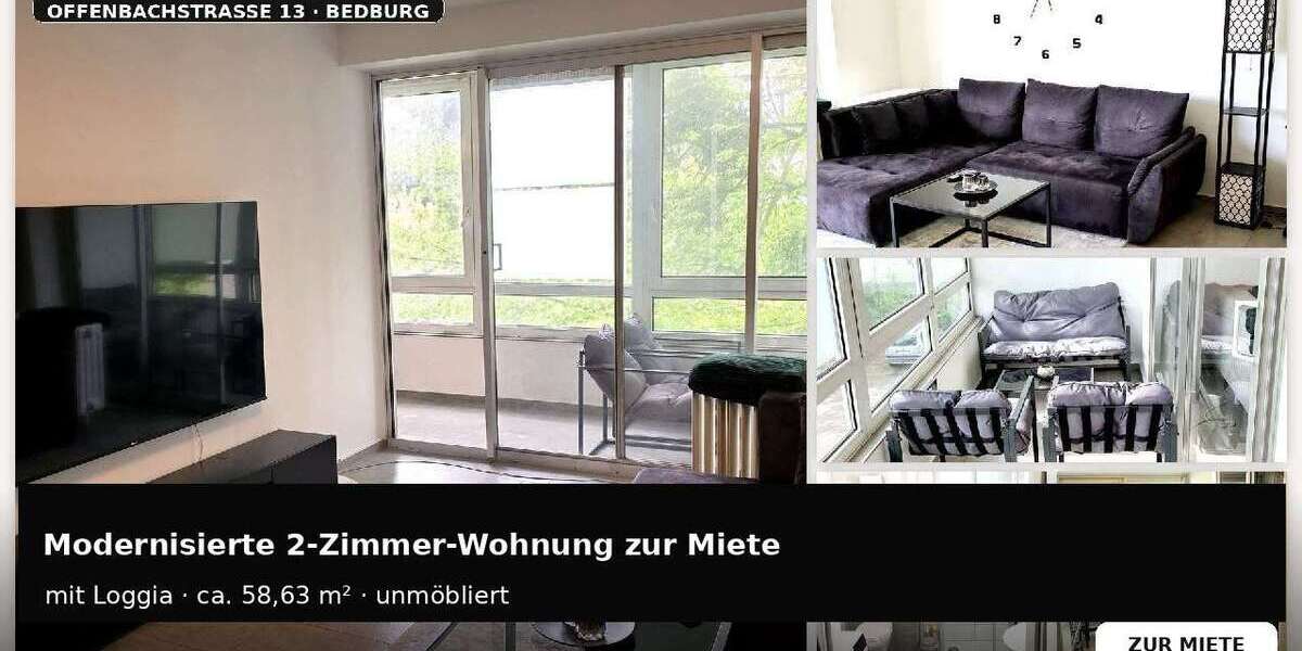 Etagenwohnung Bedburg - 2 Zimmer, 59 m&sup2;, 700&euro; | Angebot:27121911