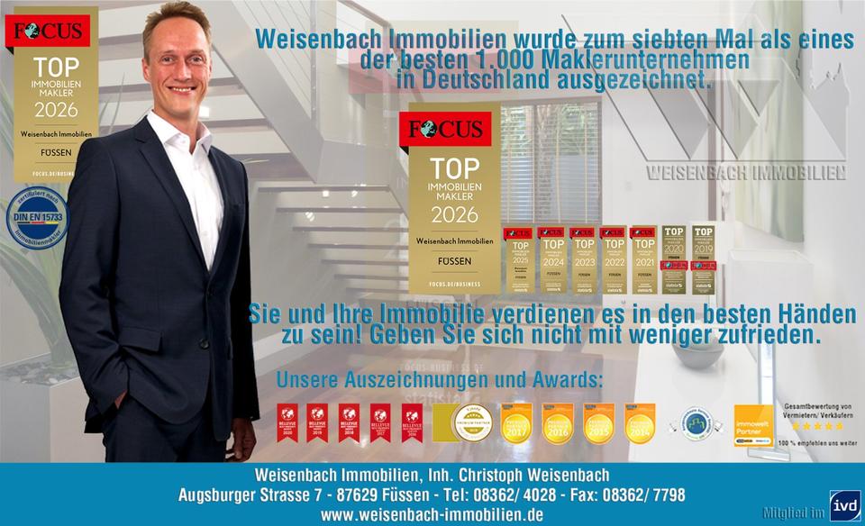 Villa Füssen - 5 Zimmer, 242 m&sup2;, 3.000&euro; | Angebot:26335951