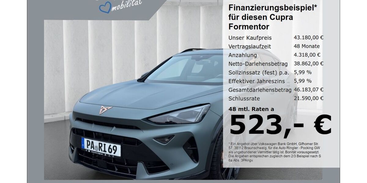 Cupra Formentor 13.662 km 43.180 &euro; Pocking 94060