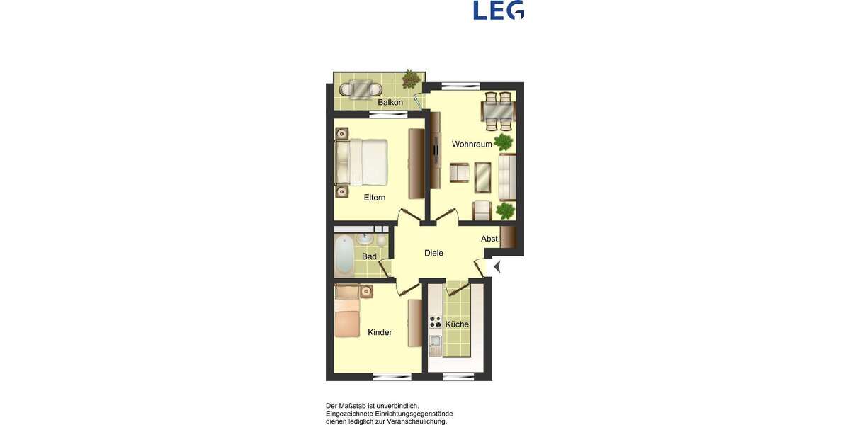 Etagenwohnung Grevenbroich - 3 Zimmer, 69 m&sup2;, 670&euro; | Angebot:27147587