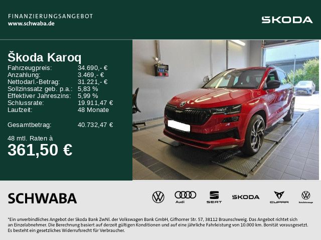 Skoda Karoq 47.300 km 33.790 € Gersthofen 86368