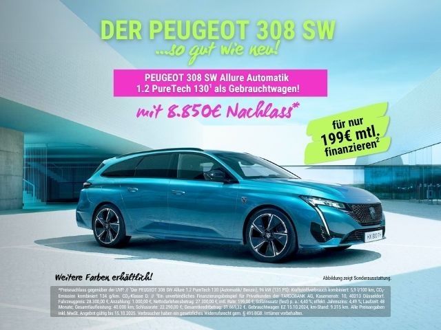 Peugeot 308 7.700 km 28.990 € Gruenstadt 67269