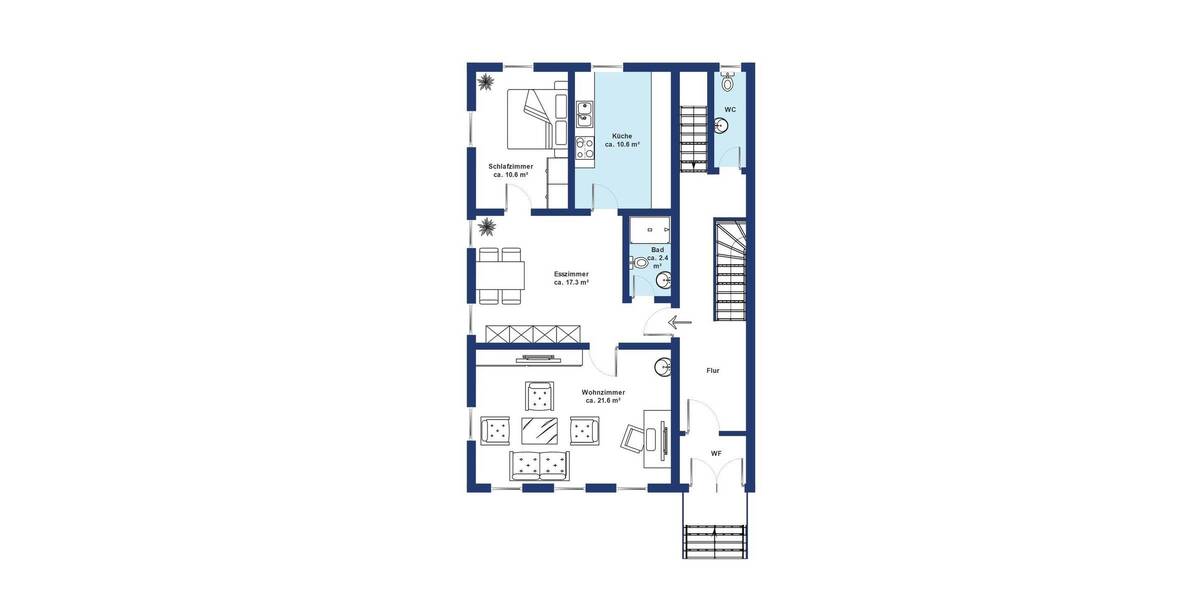 Etagenwohnung Horb am Neckar Nordstetten - 3 Zimmer, 63 m&sup2;, 149.000&euro; | Angebot:26703135