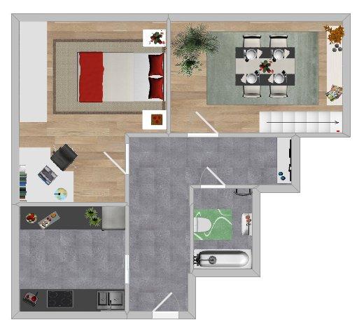 Etagenwohnung Bad Pyrmont - 3 Zimmer, 65 m&sup2;, 126.000&euro; | Angebot:26112323