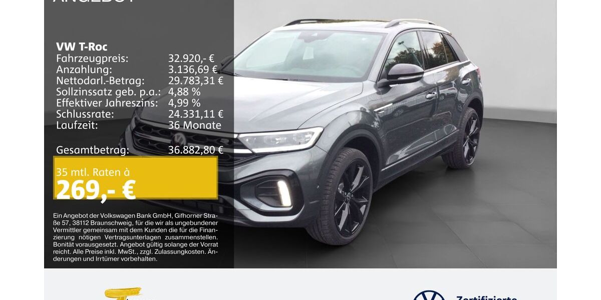 VW T-Roc 4.999 km 32.480 &euro; Herne 44653