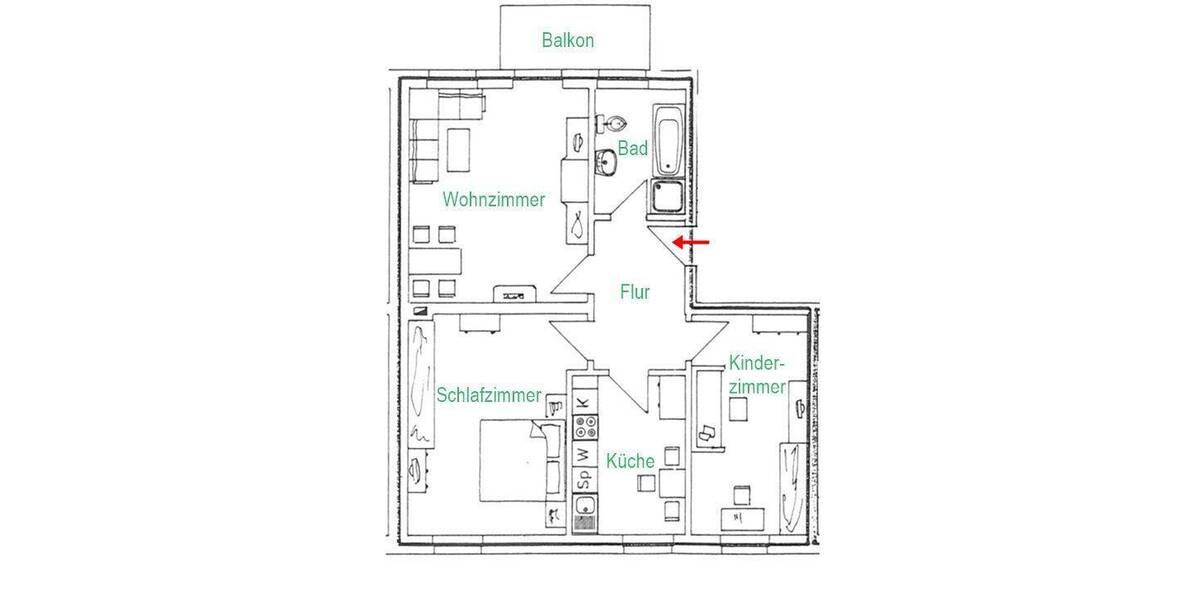 Etagenwohnung Frankenberg - 3 Zimmer, 78 m&sup2;, 77.900&euro; | Angebot:21221945