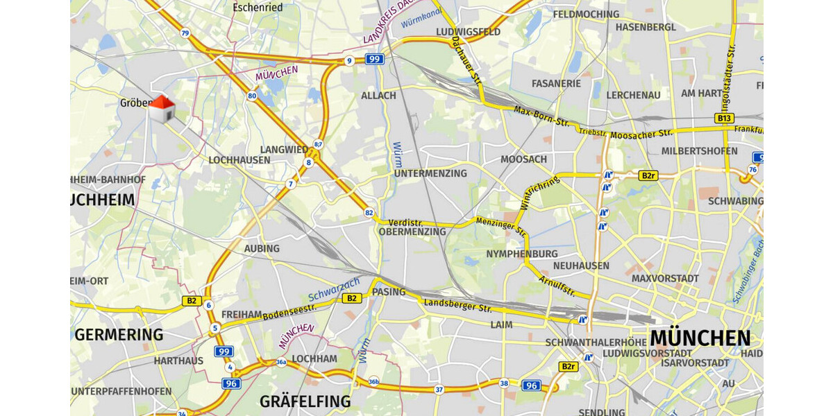 WINDISCH IMMOBILIEN - Neuwertige 3-Zimmer Wohnung mit EBK und Balkon zentral in Gröbenzell 3 zimmer