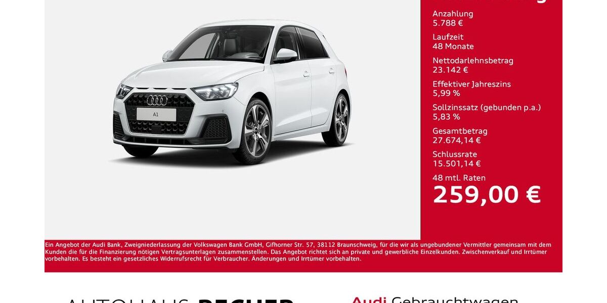 Audi A1 3.906 km 28.460 &euro; Wesel 46485