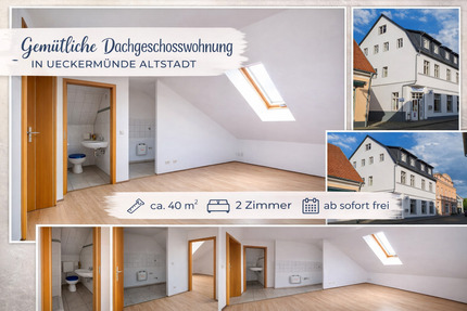2-Raum-Dachgeschosswohnung in der Altstadt von Ueckermünde 2 zimmer