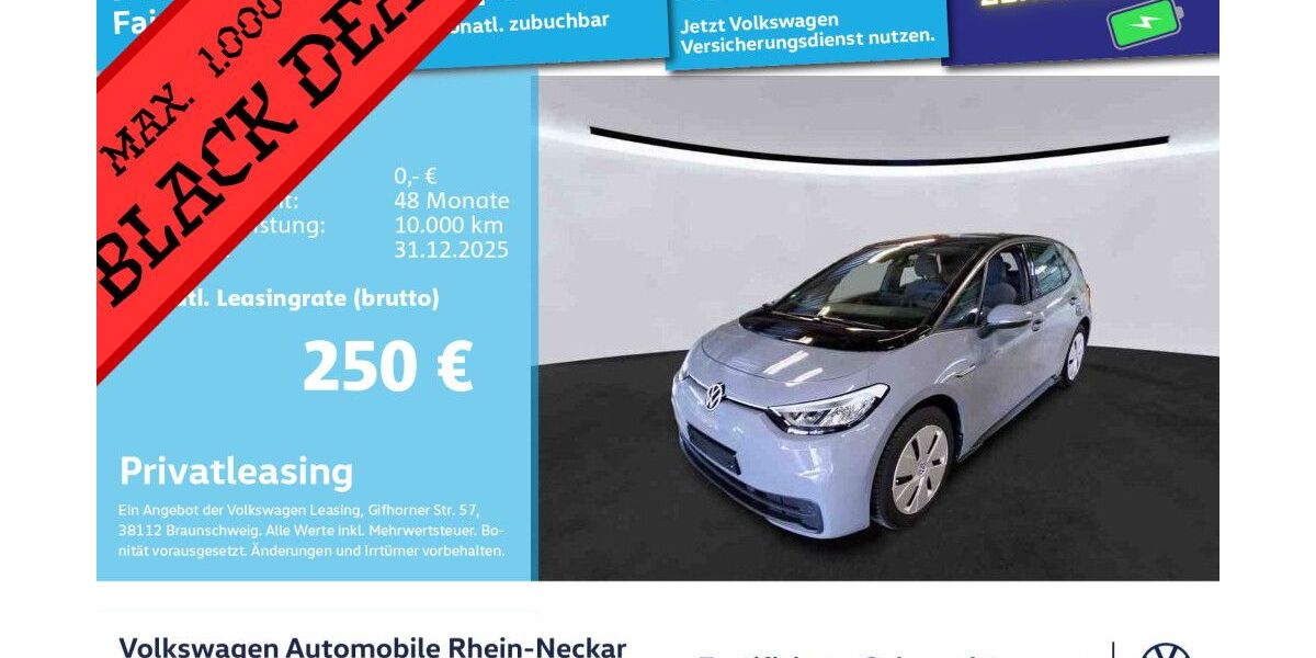 VW ID.3 32.152 km 17.491 € Mannheim 68309