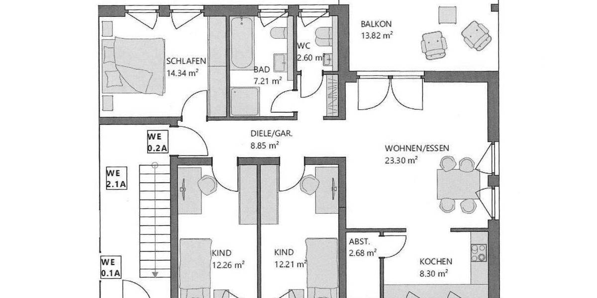 Etagenwohnung Bad Camberg / Erbach Erbach - 4 Zimmer, 95 m&sup2;, 379.000&euro; | Angebot:24823624