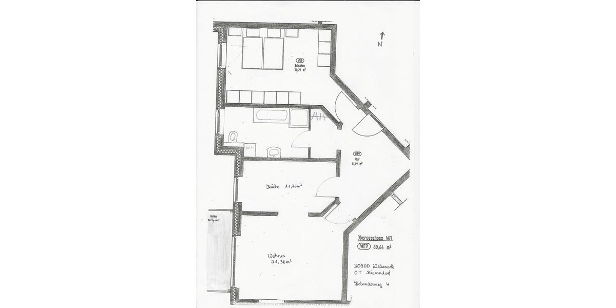 Etagenwohnung Wedemark - 2.5 Zimmer, 81 m&sup2;, 310.000&euro; | Angebot:26805075