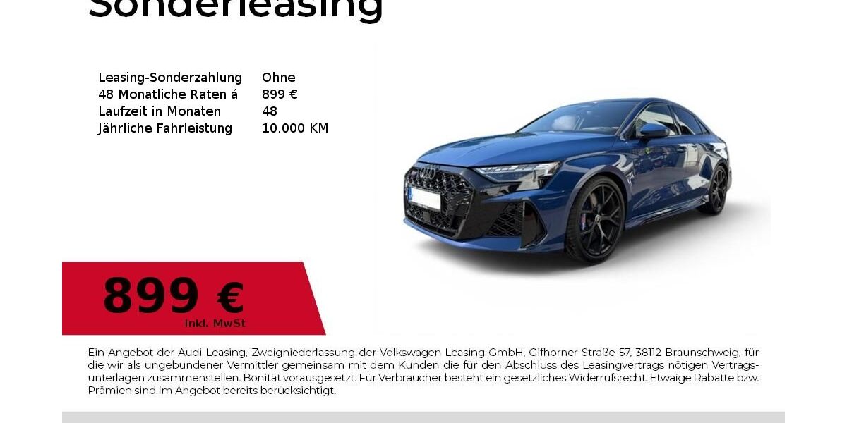 Audi RS3 3.790 km 74.390 &euro; Dessau-Roßlau 06844