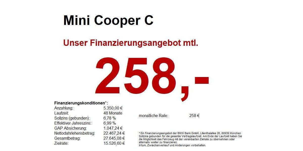 Mini Cooper C 13.250 km 24.680 &euro; Buchen- Hettingen 74722