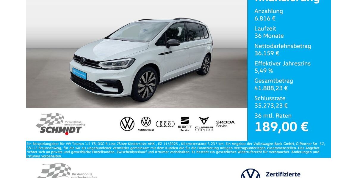 VW Touran 3.237 km 42.975 &euro; Bernsdorf 09337