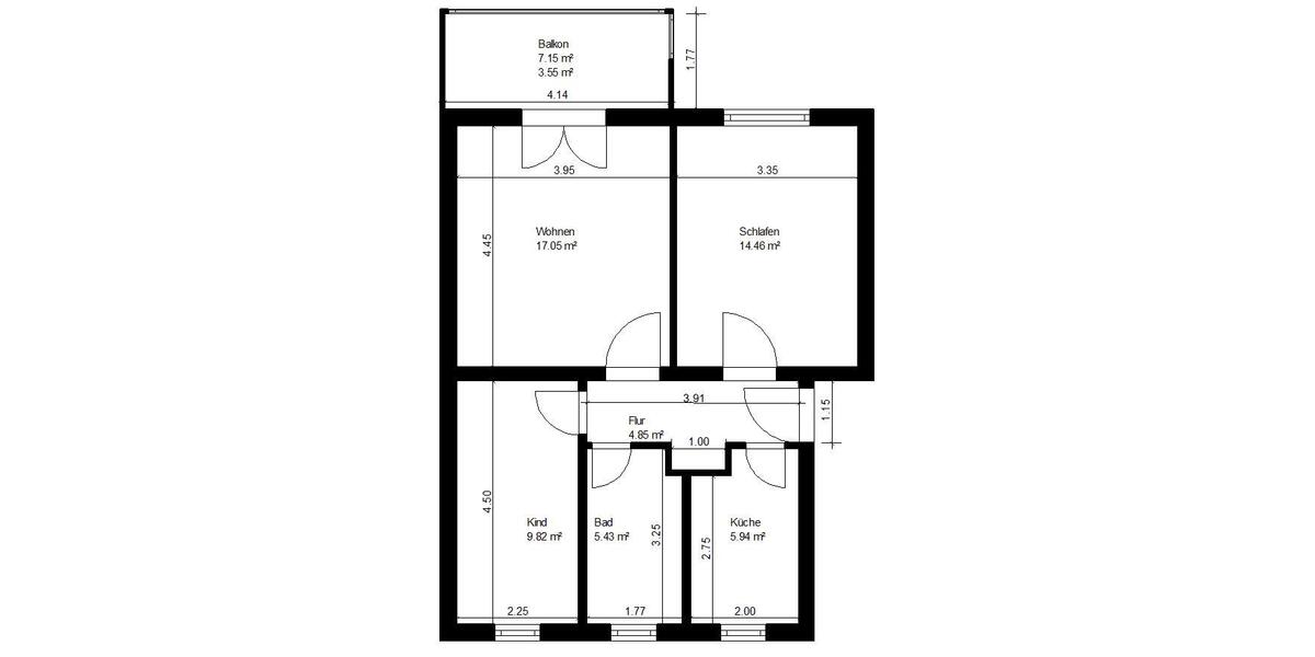 Etagenwohnung Dippoldiswalde - 3 Zimmer, 63 m&sup2;, 449&euro; | Angebot:25432228