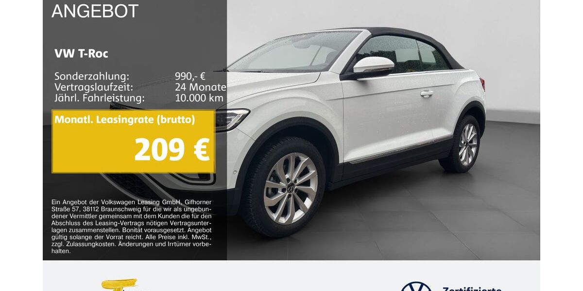 VW T-Roc 7.226 km 22.730 &euro; Plettenberg 58840