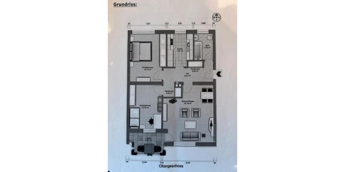 Etagenwohnung Lenting - 3 Zimmer, 74 m&sup2;, 375.000&euro; | Angebot:26642437