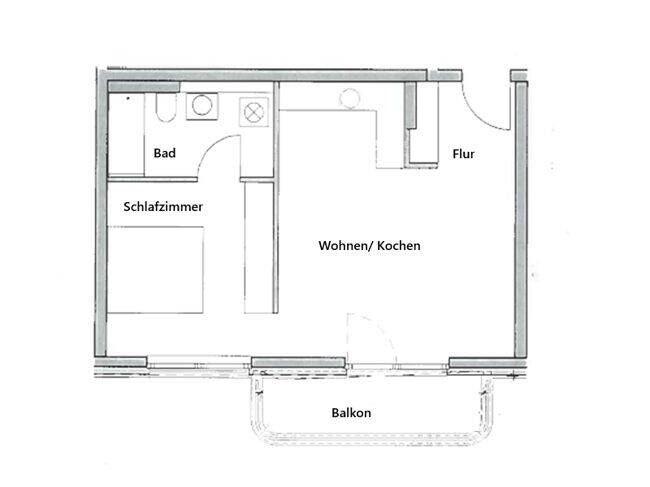 Etagenwohnung Brandenburg an der Havel Altstadt - 2 Zimmer, 52 m&sup2;, 626&euro; | Angebot:26917988