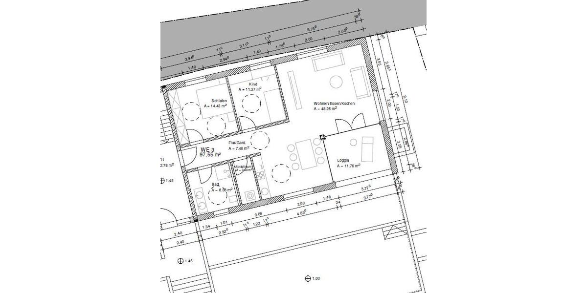 Erdgeschoßwohnung Pförring - 3 Zimmer, 98 m&sup2;, 1.070&euro; | Angebot:26251914