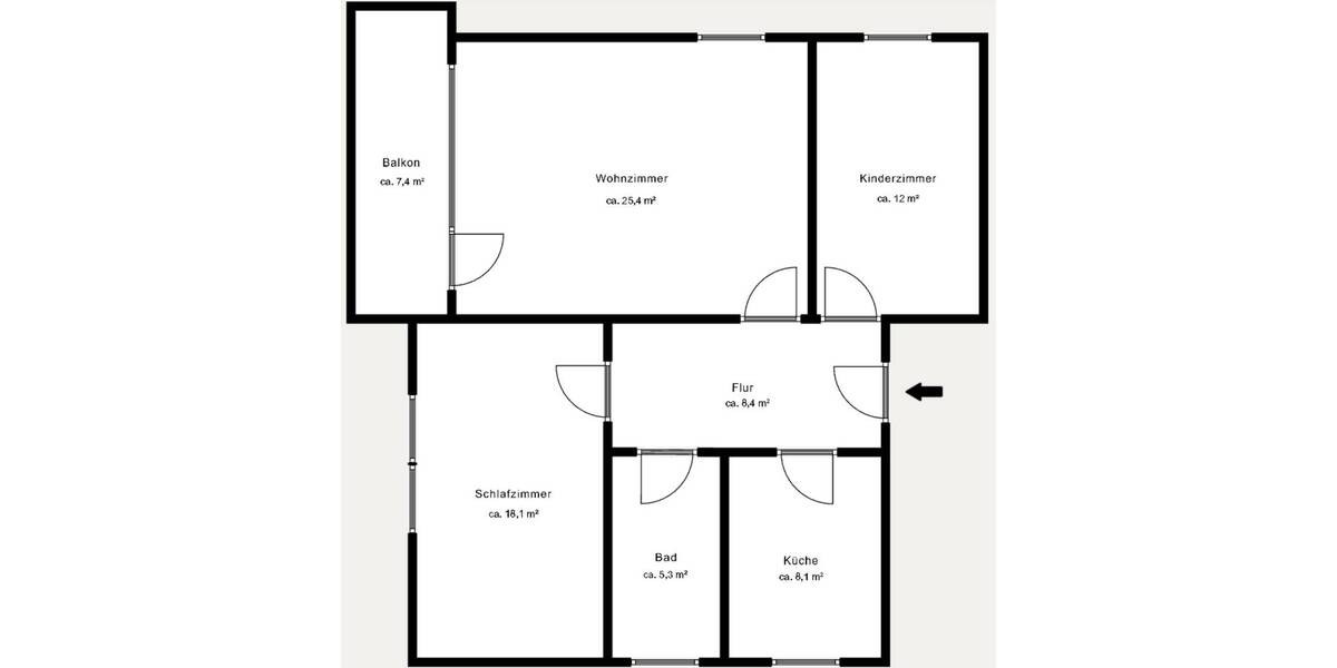 Etagenwohnung Halstenbek - 3 Zimmer, 80 m&sup2;, 1.170&euro; | Angebot:26389257