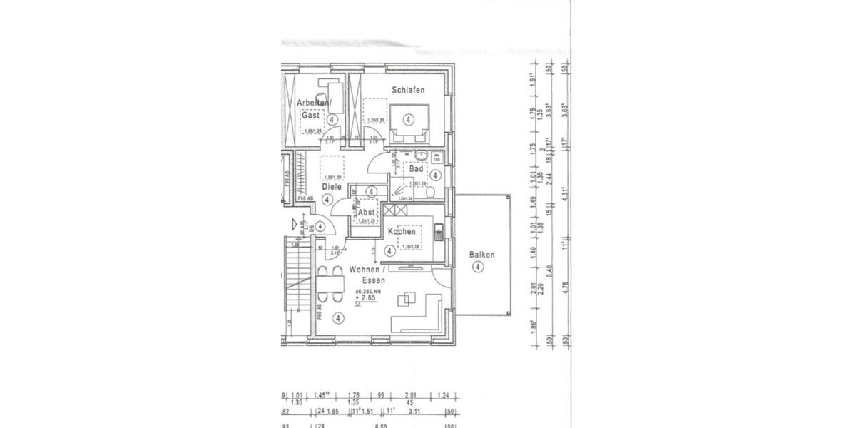 Etagenwohnung Ostbevern - 3 Zimmer, 96 m&sup2;, 1.214&euro; | Angebot:24569411