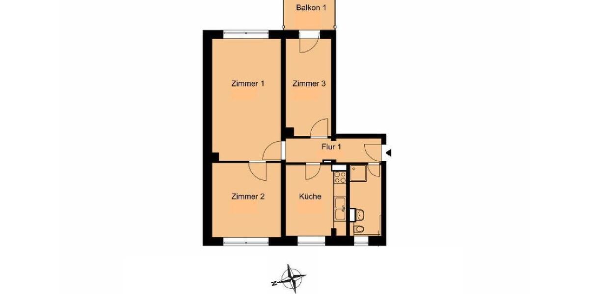 Erdgeschoßwohnung Bentwisch - 3 Zimmer, 63 m&sup2;, 670&euro; | Angebot:26057837