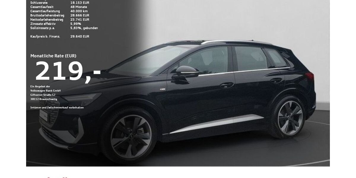 Audi Q4 e-tron 81.964 km 29.640 &euro; Ravensburg 88214