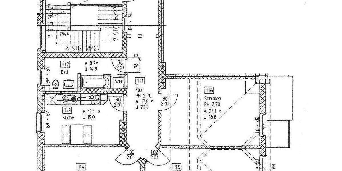 Etagenwohnung Dessau-Roßlau Innenstadt - 3 Zimmer, 104 m&sup2;, 680&euro; | Angebot:25355733