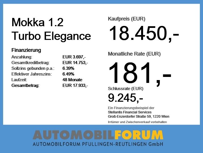 Opel Mokka 16.497 km 18.450 &euro; Pfullingen 72793