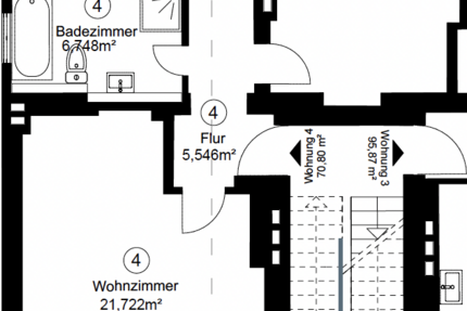 Wohnung Petershagen Petershagen - 2 Zimmer, 71 m&sup2;, 298.000&euro; | Angebot:26212510