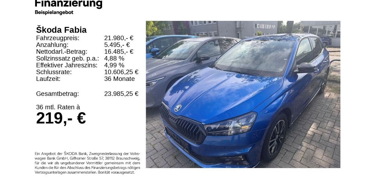 Skoda Fabia 1.750 km 21.890 &euro; Gifhorn 38518