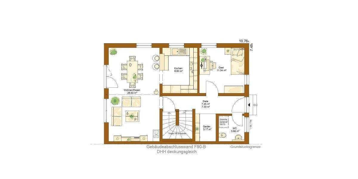 Doppelhaushälfte Neusäß Westheim b.Augsburg - 4 Zimmer, 122 m&sup2;, 799.000&euro; | Angebot:25682568