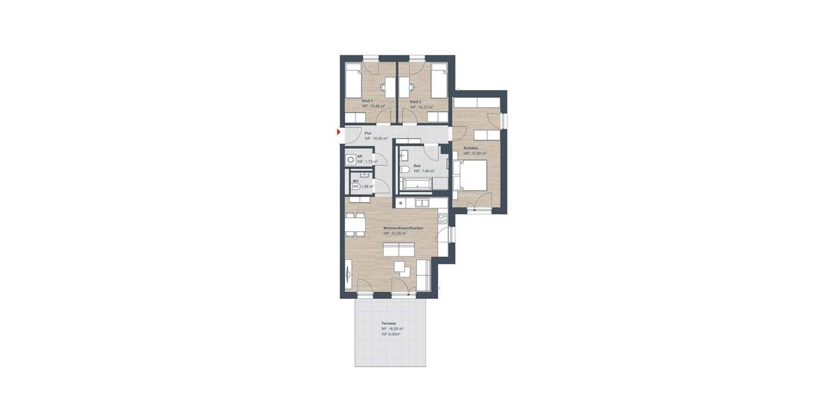 Etagenwohnung Röthenbach an der Pegnitz Röthenbach - 4 Zimmer, 98 m&sup2;, 569.830&euro; | Angebot:26891571