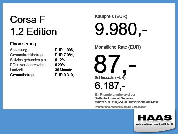 Opel Corsa 80.000 km 9.980 &euro; Augsburg 86159