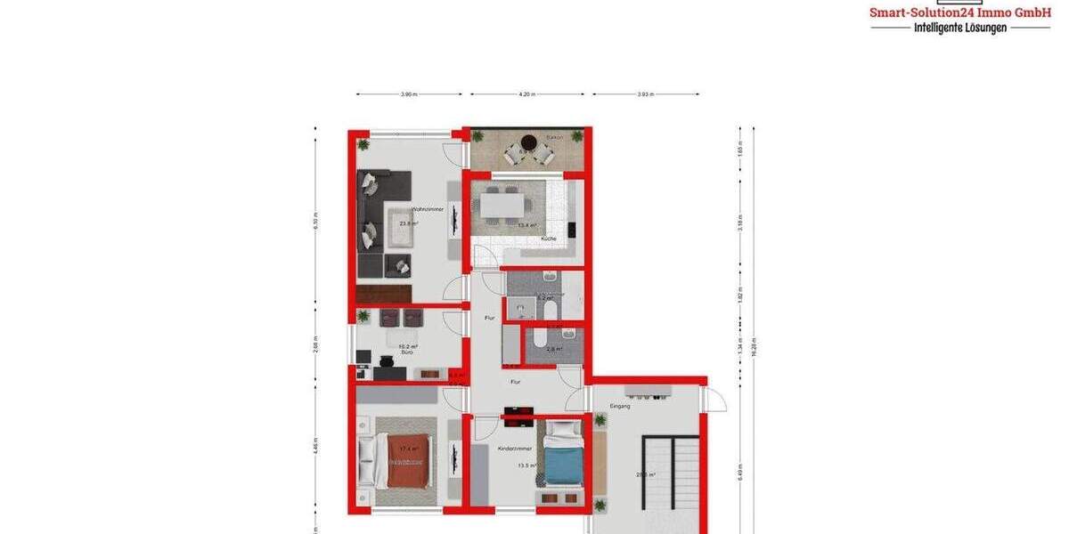 Etagenwohnung Siegen - 4 Zimmer, 83 m&sup2;, 194.900&euro; | Angebot:25878521